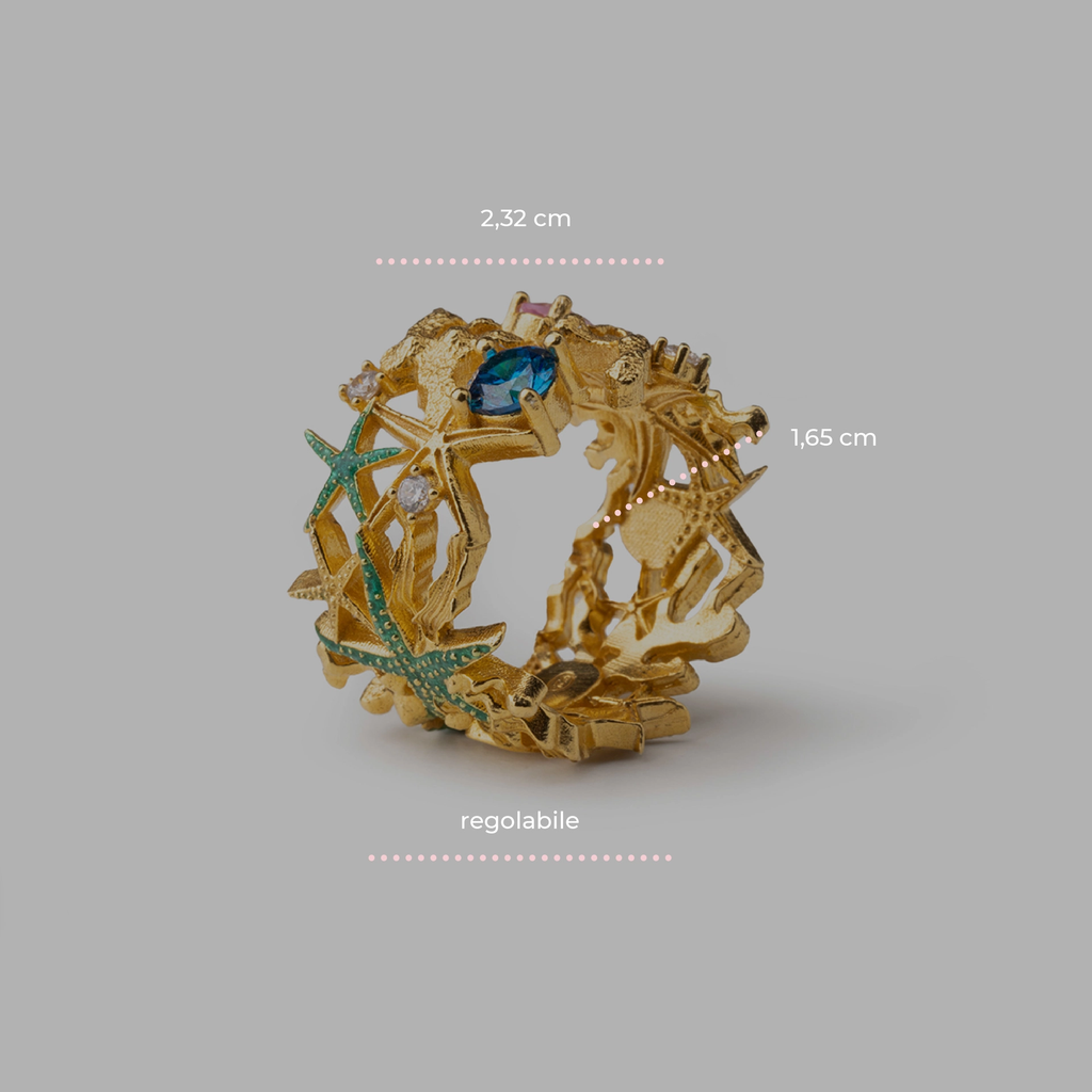 Anello donna Isola Bella Stelle di Mare in argento e zirconi 20001480