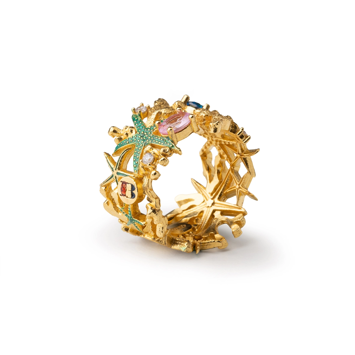 Anello donna Isola Bella Stelle di Mare in argento e zirconi 20001480