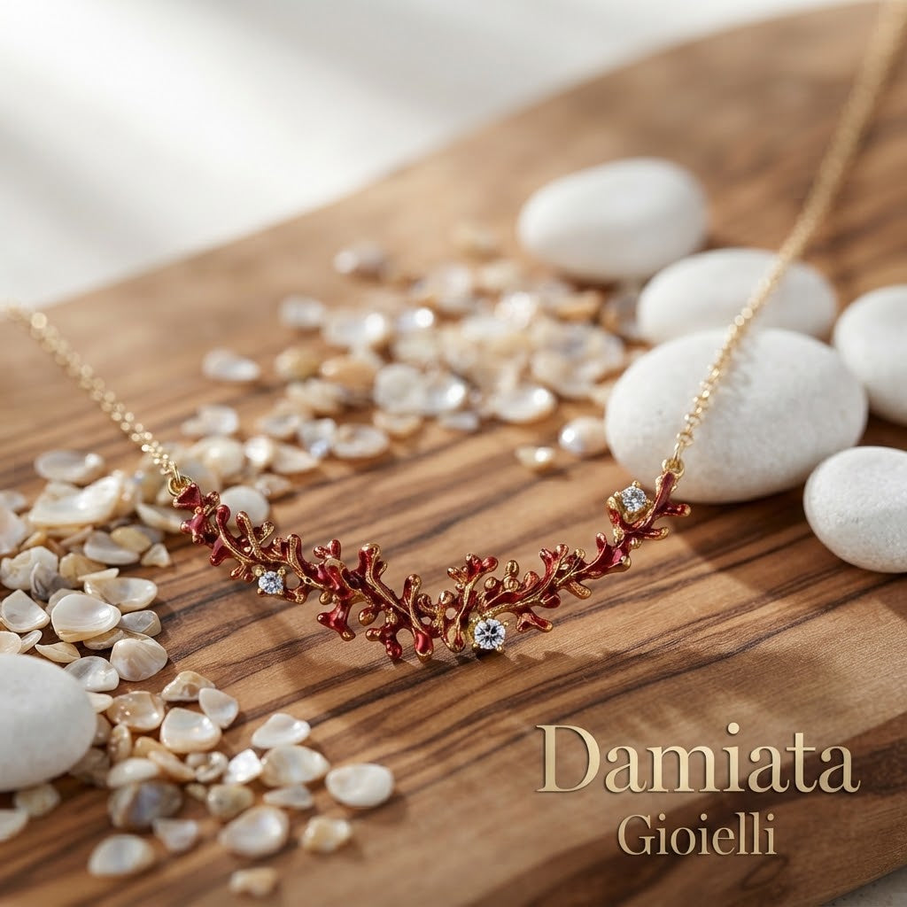 Collana donna Isola Bella Corallo in argento e zirconi ref. 20001484
