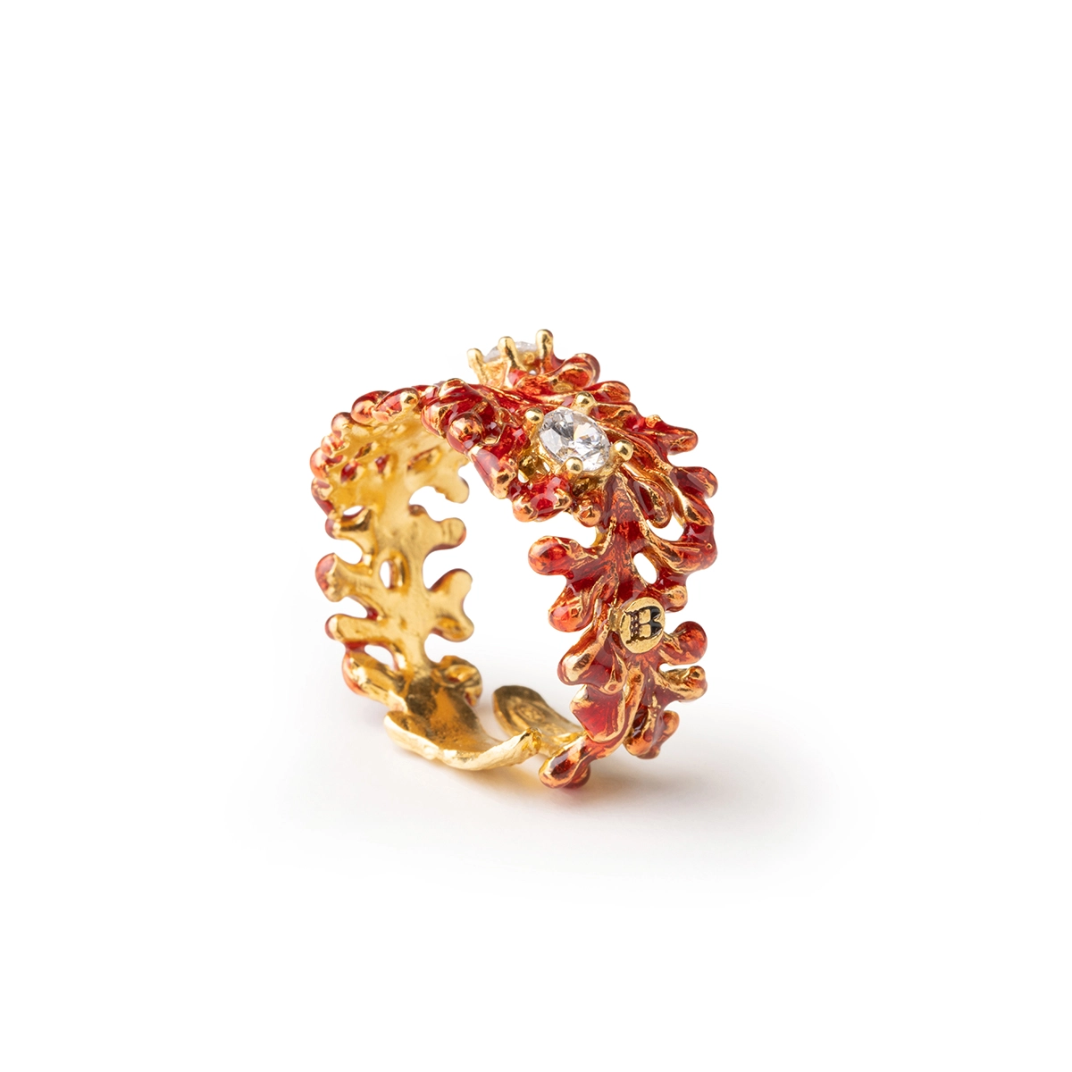 Anello donna Isola Bella Corallo in argento e zirconi 20001485