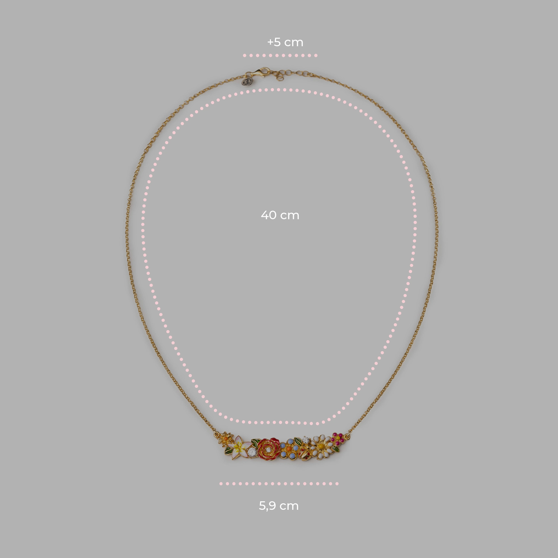 Collana donna Isola Bella Giardino Fiorito in argento e zirconi 20001486