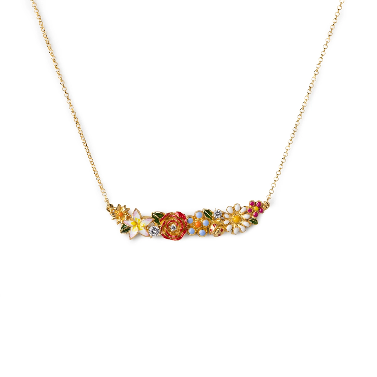 Collana donna Isola Bella Giardino Fiorito in argento e zirconi 20001486