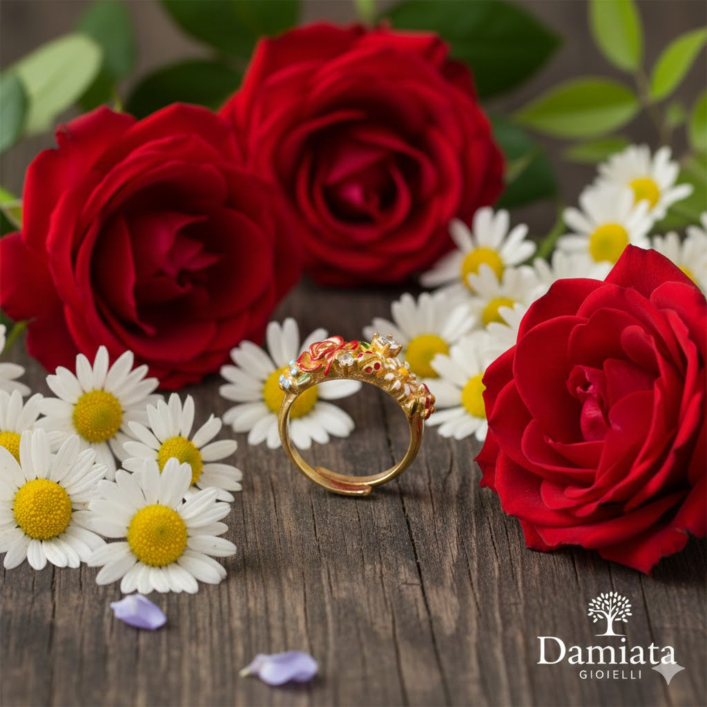 Anello donna Isola Bella Giardino Fiorito in argento e zirconi 20001487