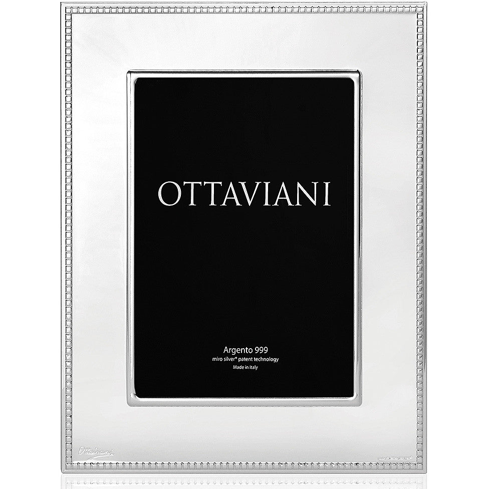 Cornice portafoto Ottaviani in argento retro legno, misure 20x25 ref. 2001