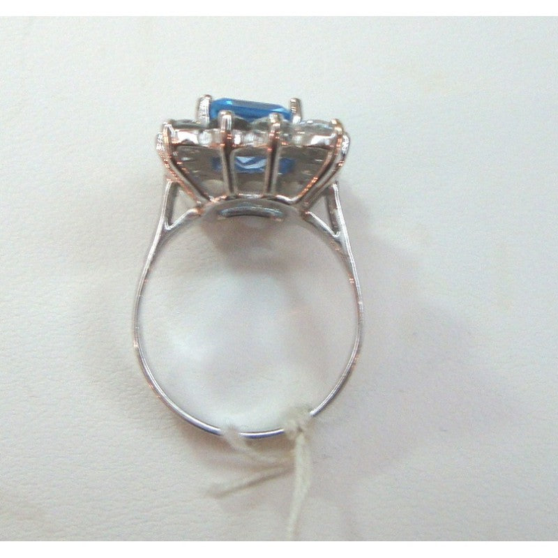 Anello donna Damiata Gioielli in oro bianco, quarzo e zirconi 2100/102/1