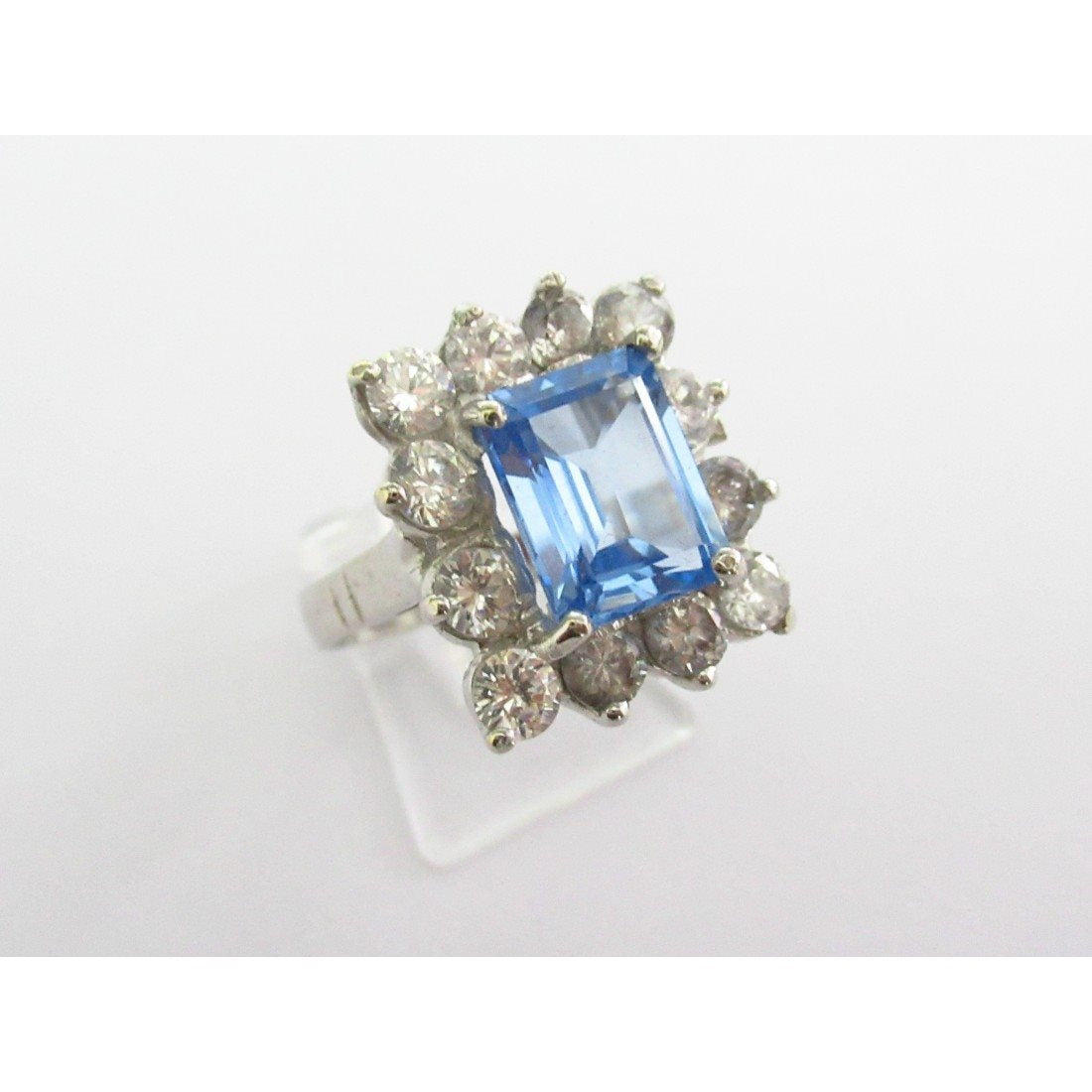 Anello donna Damiata Gioielli in oro bianco, quarzo e zirconi 2100/102/1