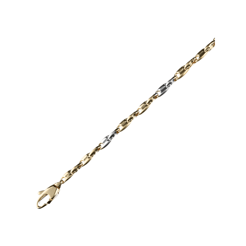 Collana a catena uomo Damiata Gioielli in oro giallo e bianco 2104/5/102