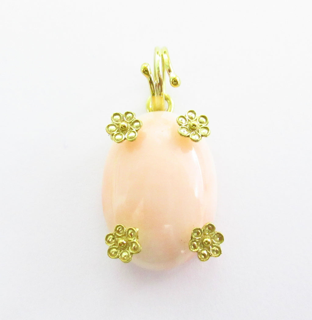 Ciondolo donna Damiata Gioielli in oro giallo e corallo rosa 2110/102