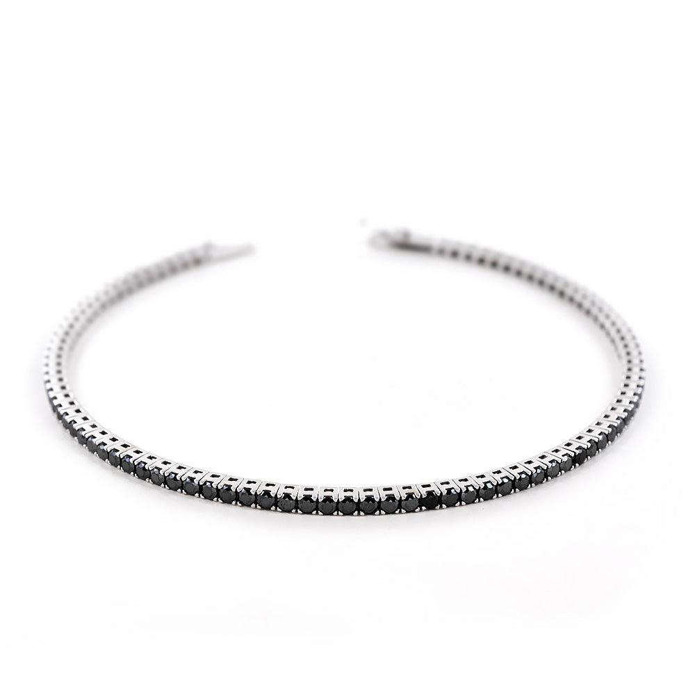 Bracciale tennis unisex Damiata Gioielli in oro bianco e zirconi 2110/102/1