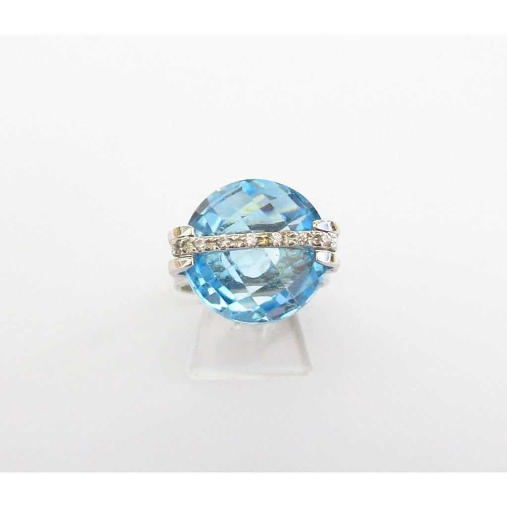 Anello donna Damiata Gioielli in oro bianco, quarzo e zirconi 2111/102