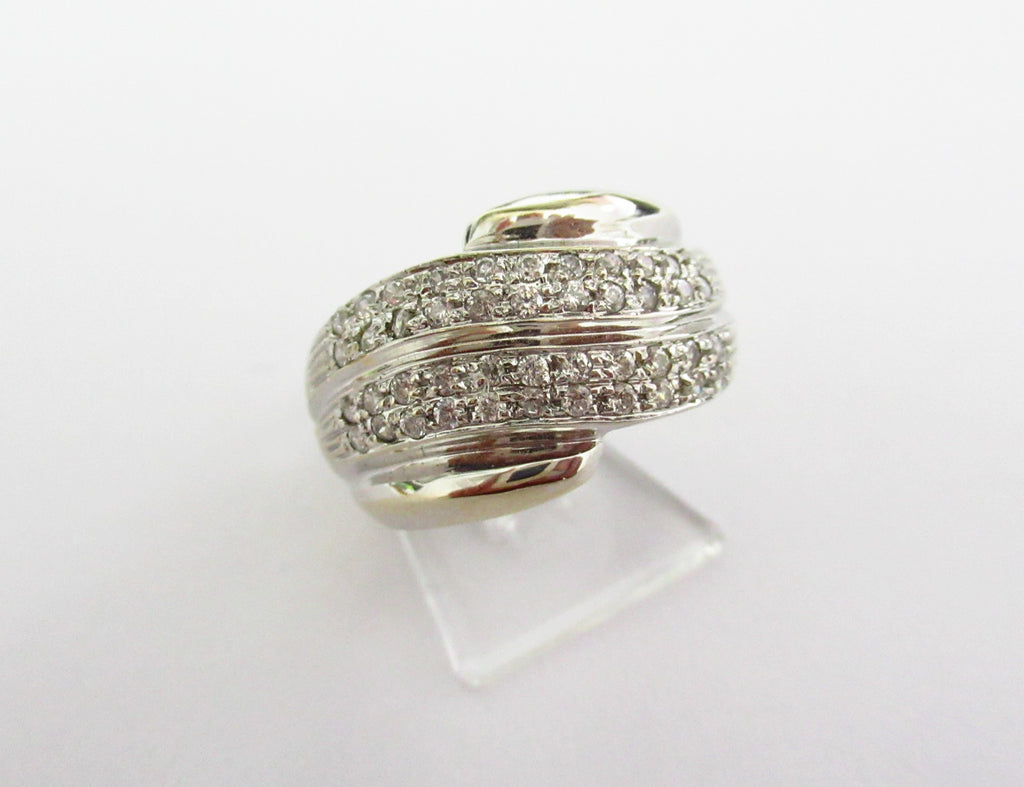 Anello donna Damiata Gioielli in oro bianco e zirconi 2120/102/2
