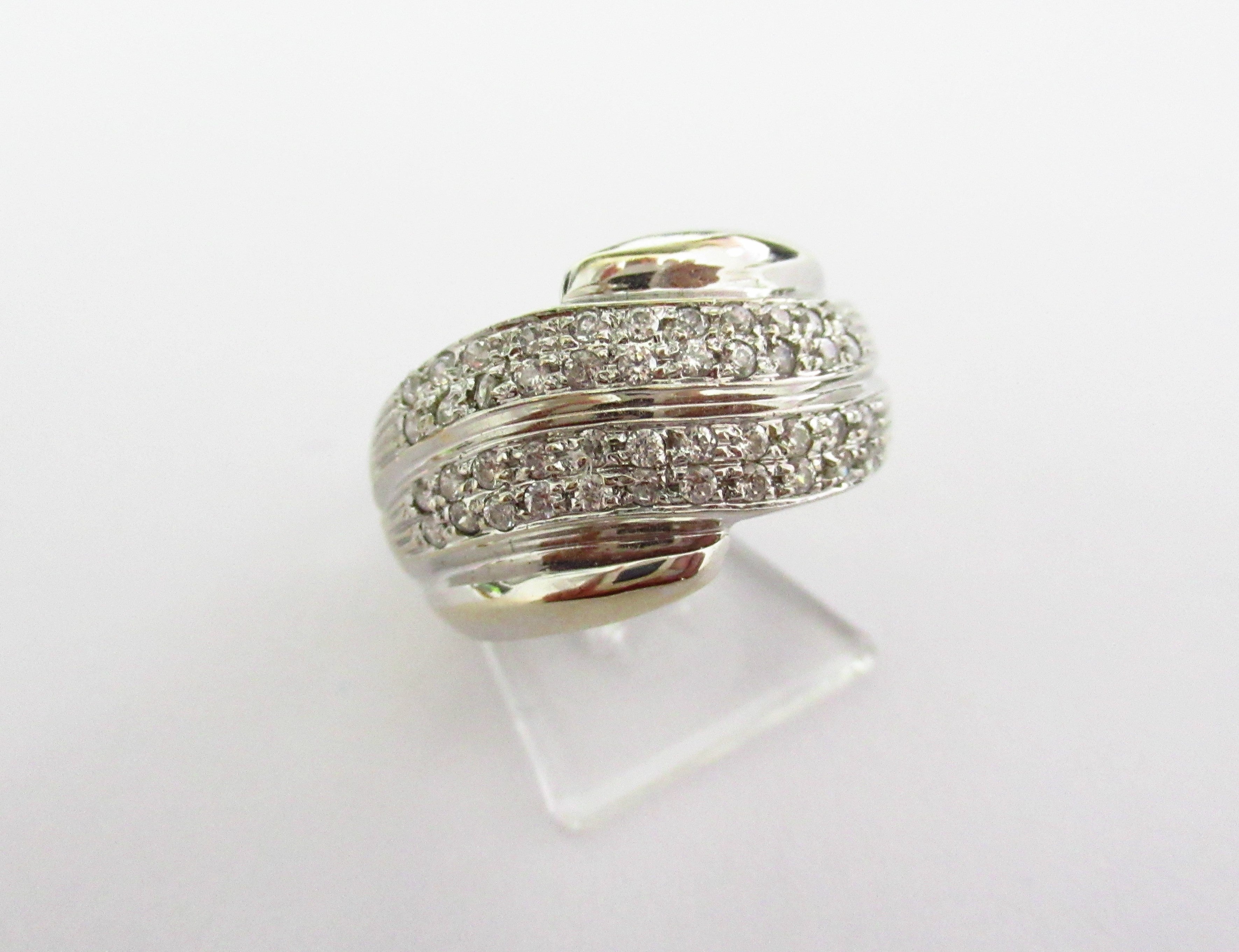 Anello donna Damiata Gioielli in oro bianco e zirconi 2120/102/2