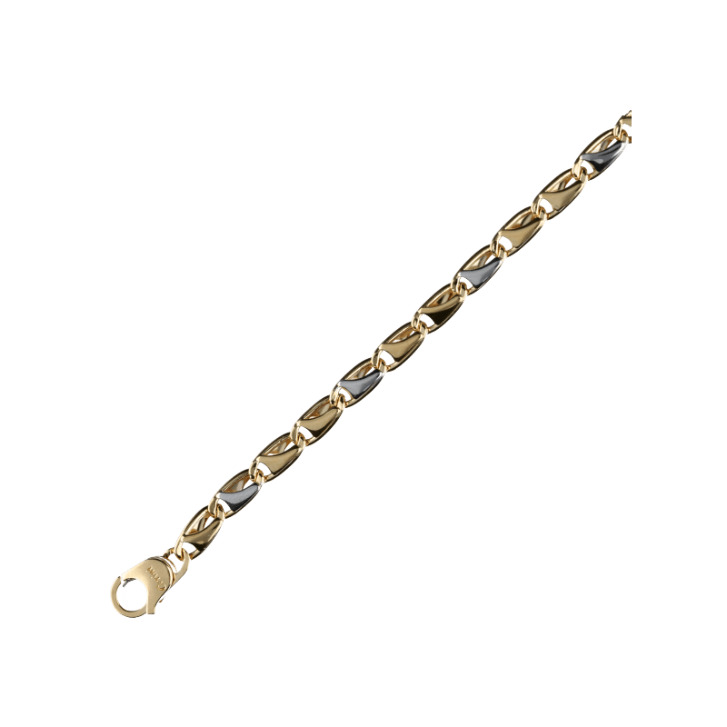 Collana a catena uomo Damiata Gioielli in oro bianco e giallo 2120/3/102