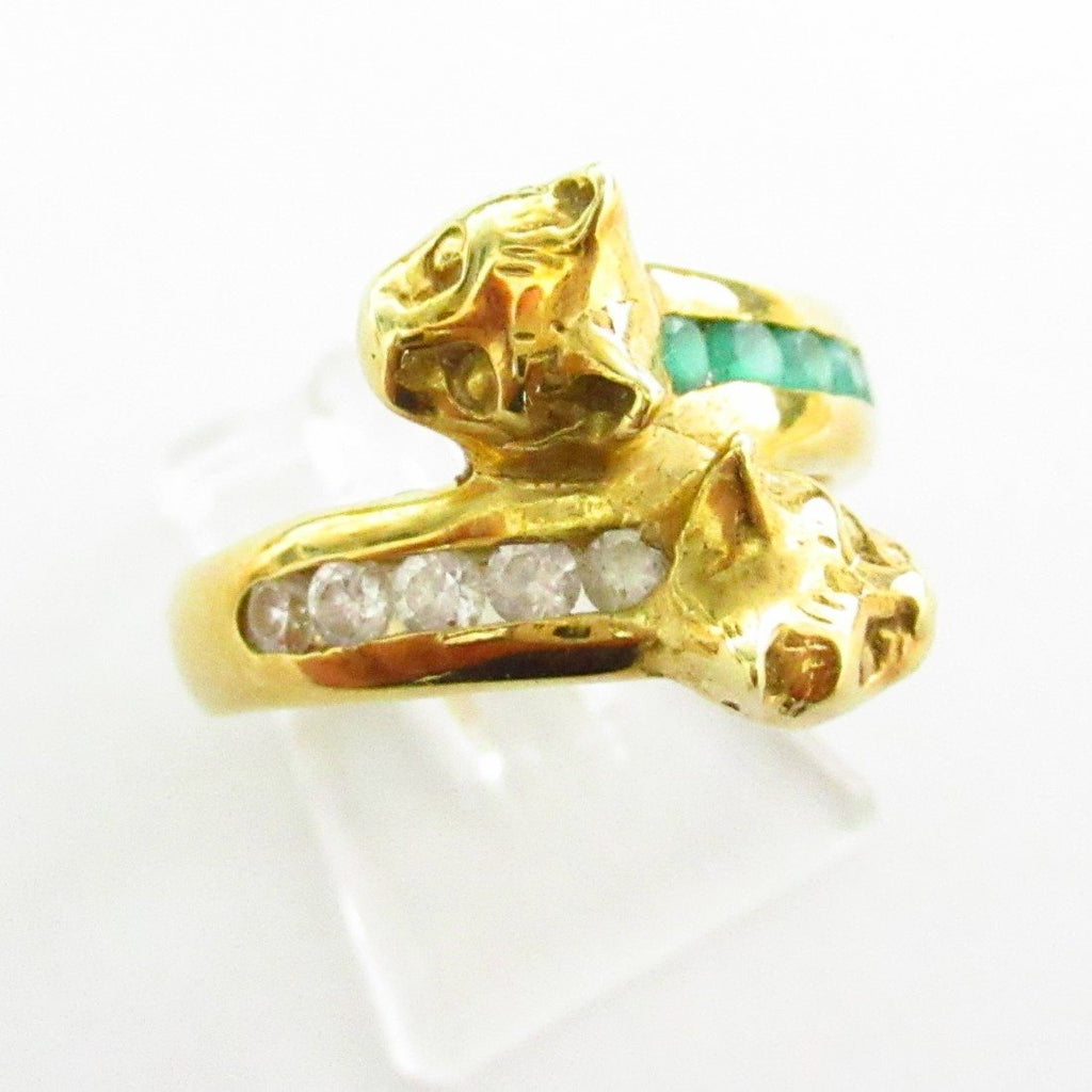 Anello fantasia donna Damiata Gioielli in oro giallo con zirconi 2123/102/1
