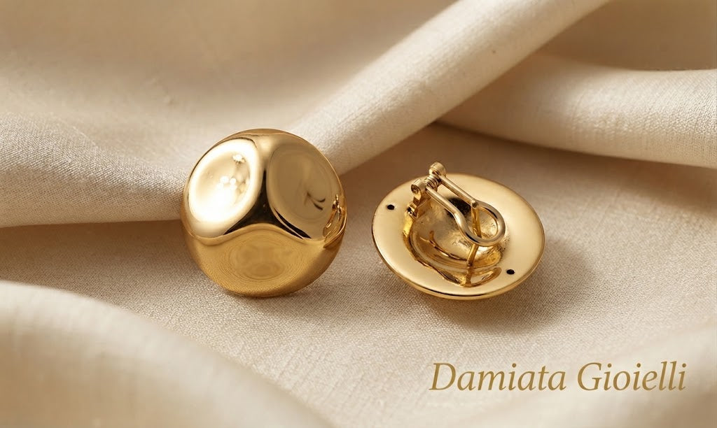 Orecchini a bottone donna Damiata Gioielli in oro giallo ref. 2124/102/1