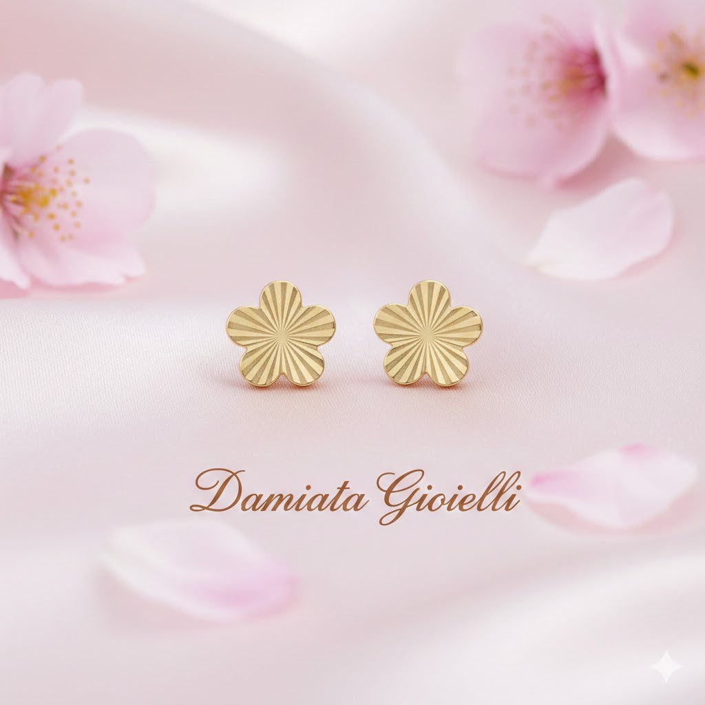 Orecchini a fiore bambina damiata Gioielli in oro giallo 212/8/102