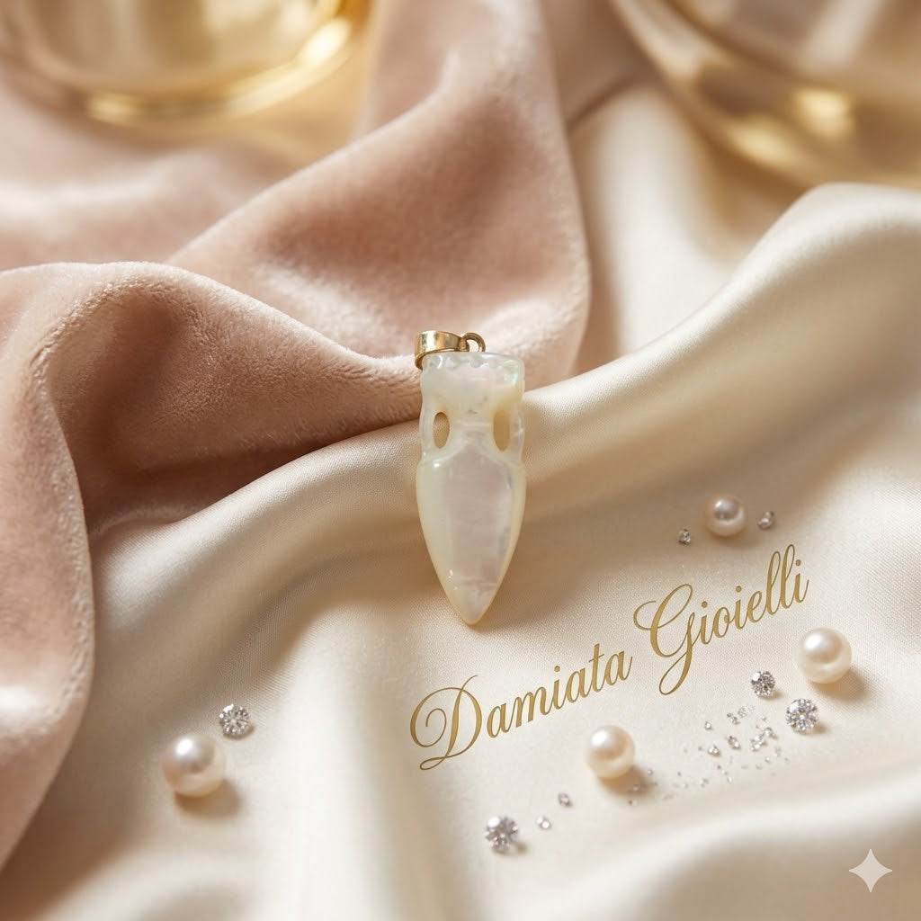 Ciondolo ad anfora donna Damiata Gioielli in oro giallo con cristallo 213/102/1