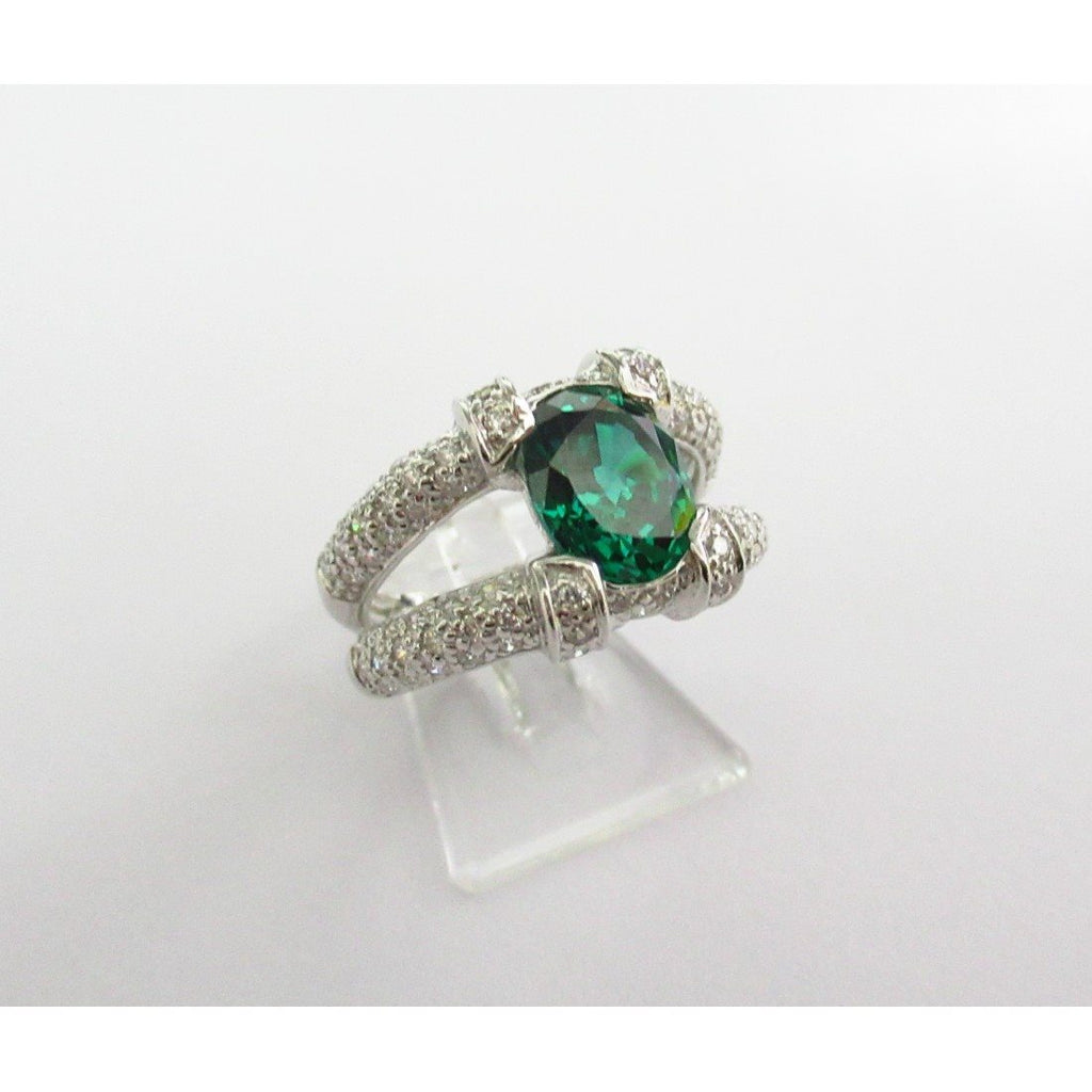 Anello donna Damiata Gioielli in oro bianco, quarzo e zirconi 2132/102/1
