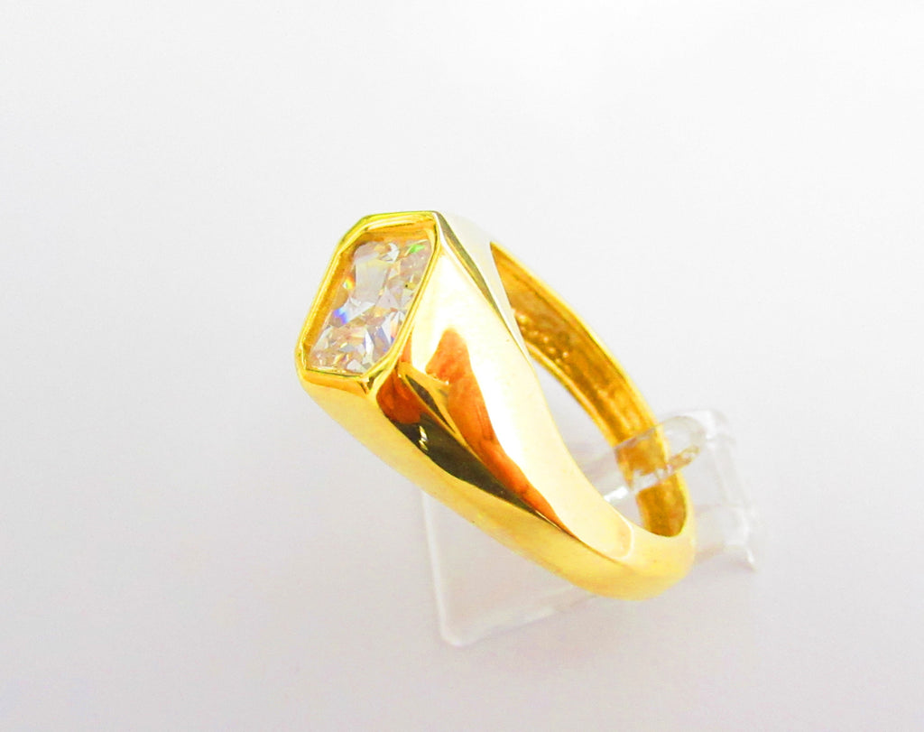 Anello uomo Damiata Gioielli in oro giallo e zircone 2136/102/1