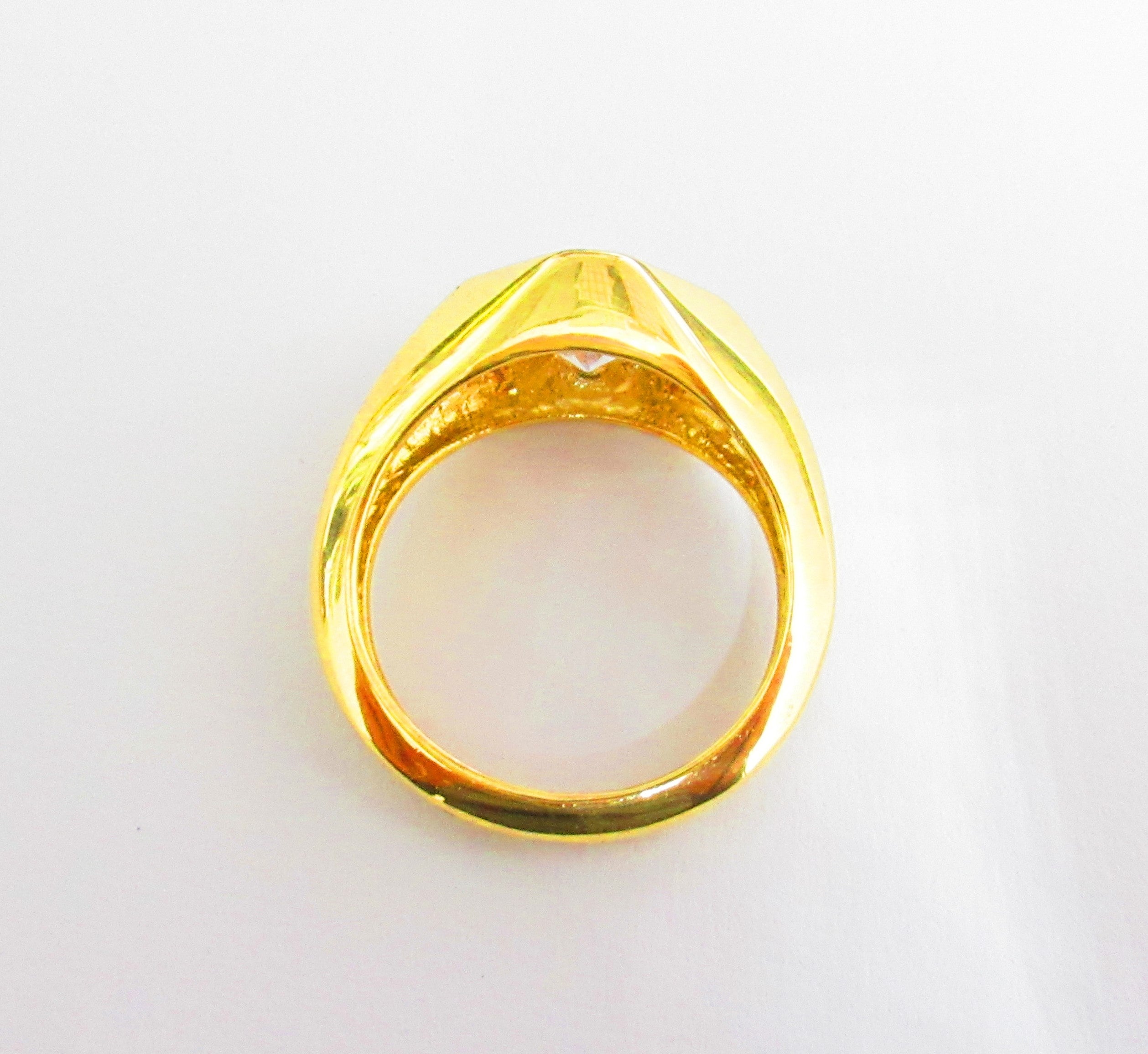 Anello uomo Damiata Gioielli in oro giallo e zircone 2136/102/1