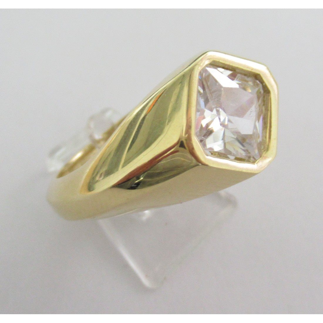 Anello uomo Damiata Gioielli in oro giallo e zircone 2136/102/1