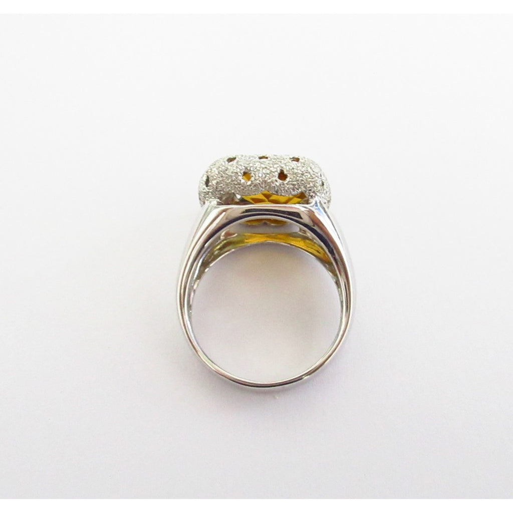 Anello donna Damiata Gioielli in oro bianco, quarzo e zirconi 2145/102/2