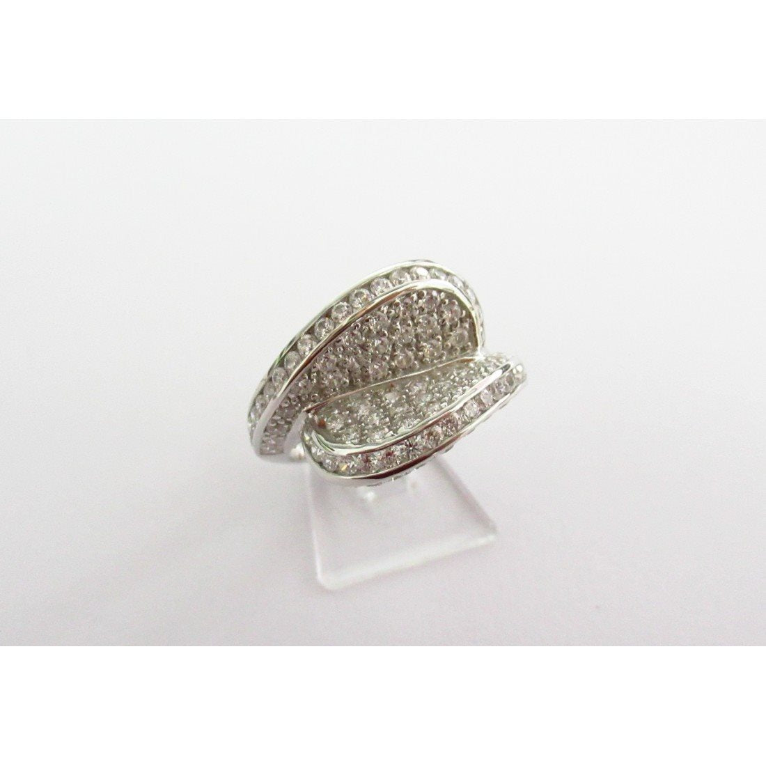 Anello donna Damiata Gioielli in oro bianco e zirconi 2150/102/4