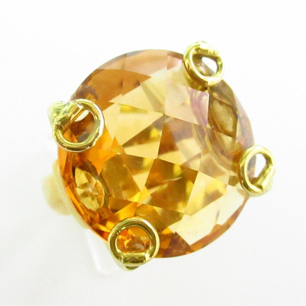 Anello fantasia donna Damiata Gioielli in oro giallo con quarzo 2152/102