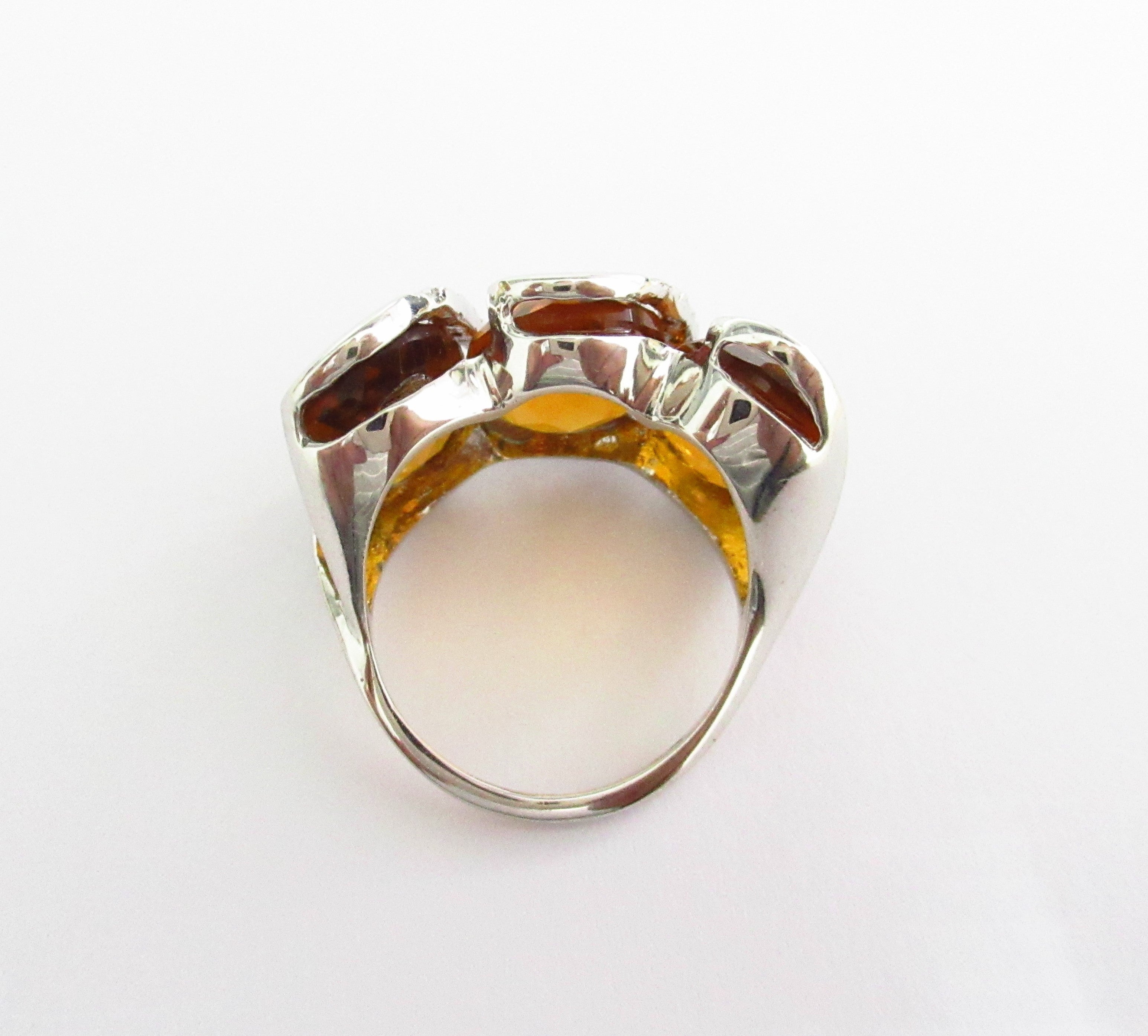Anello donna Damiata Gioielli in oro bianco, quarzi e zirconi 2158/102