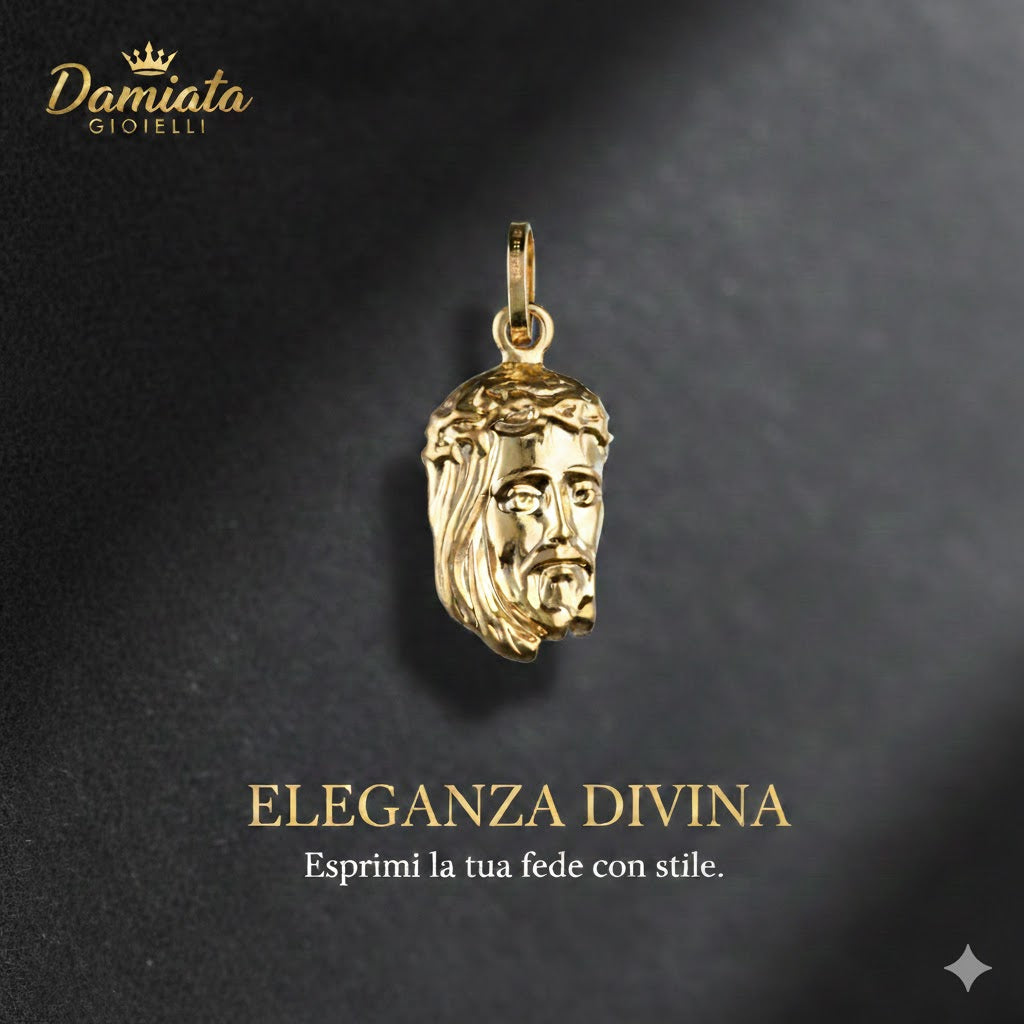 Ciondolo volto di cristo unisex Damiata Gioielli in oro giallo  218/102/2
