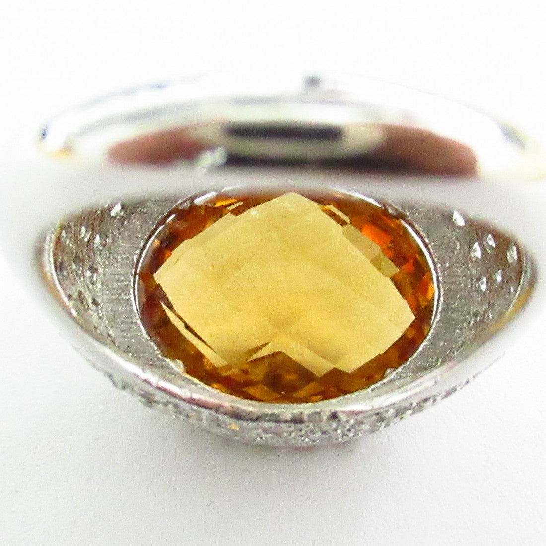 Anello fantasia donna Damiata Gioielli in oro bianco con quarzo e zirconi 2195/102