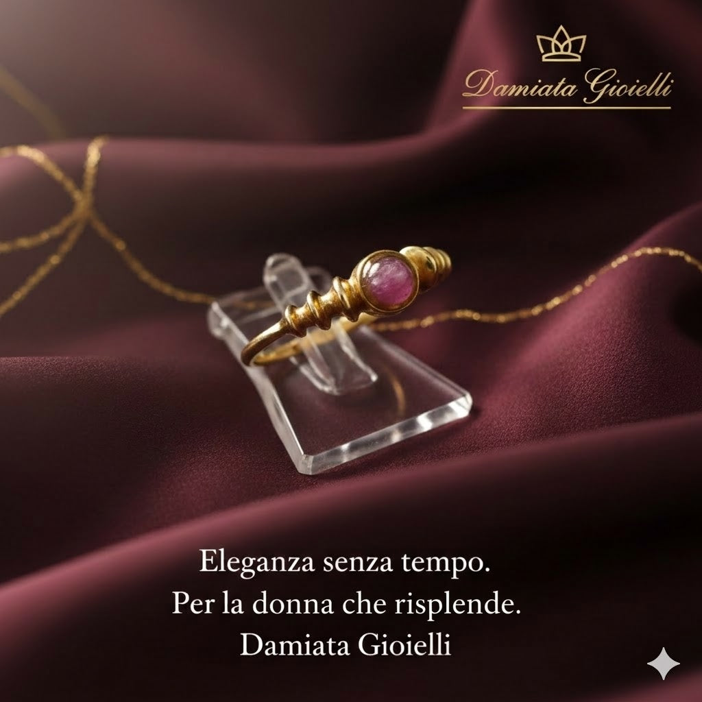 Anello bambina Damiata Gioielli in oro giallo e ametista 221/102/1