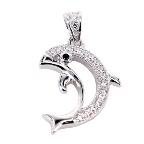 Charm delfino donna Trova Gioielli in argento e zirconi 2339