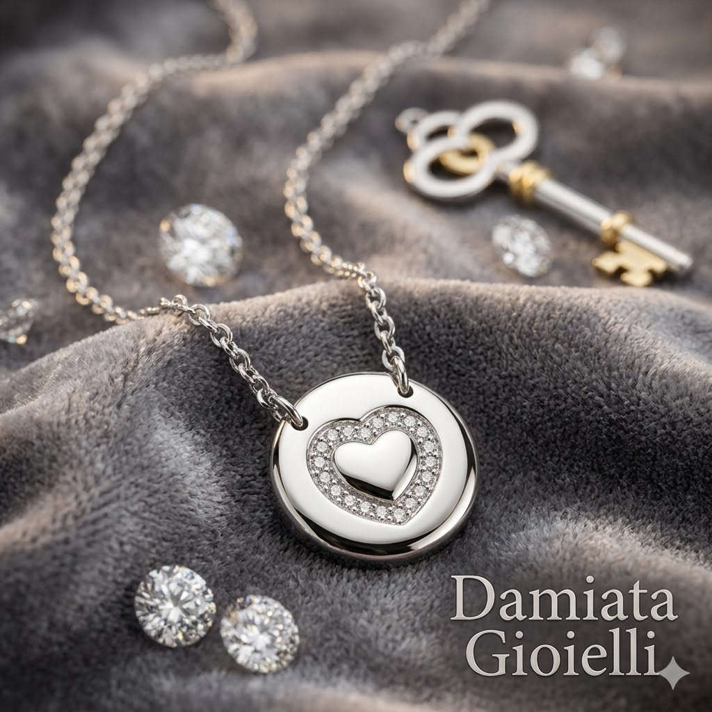 Collana cuore 2Jewels donna in argento con zirconi bianchi 253106