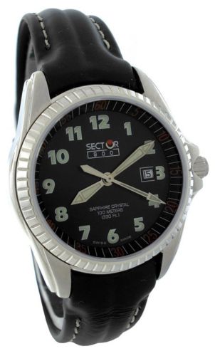 Orologio solo tempo donna Sector No Limits in acciaio e pelle nera 2651901725