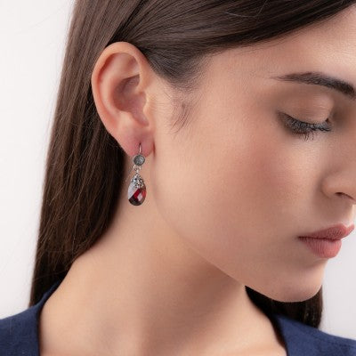 Orecchini pendenti donna Gerardo Sacco in argento e cubic zirconia 27528RO