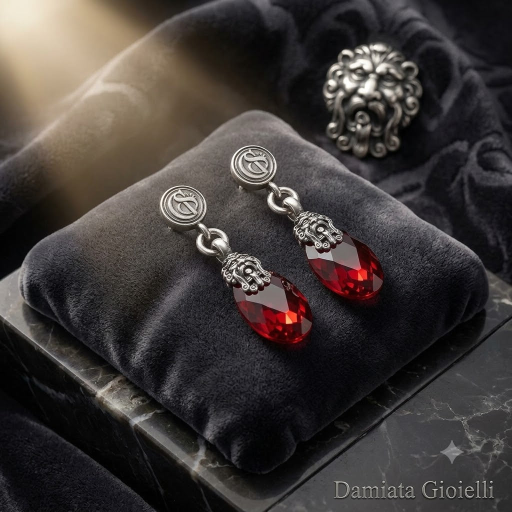 Orecchini pendenti donna Gerardo Sacco in argento e cubic zirconia 27528RO