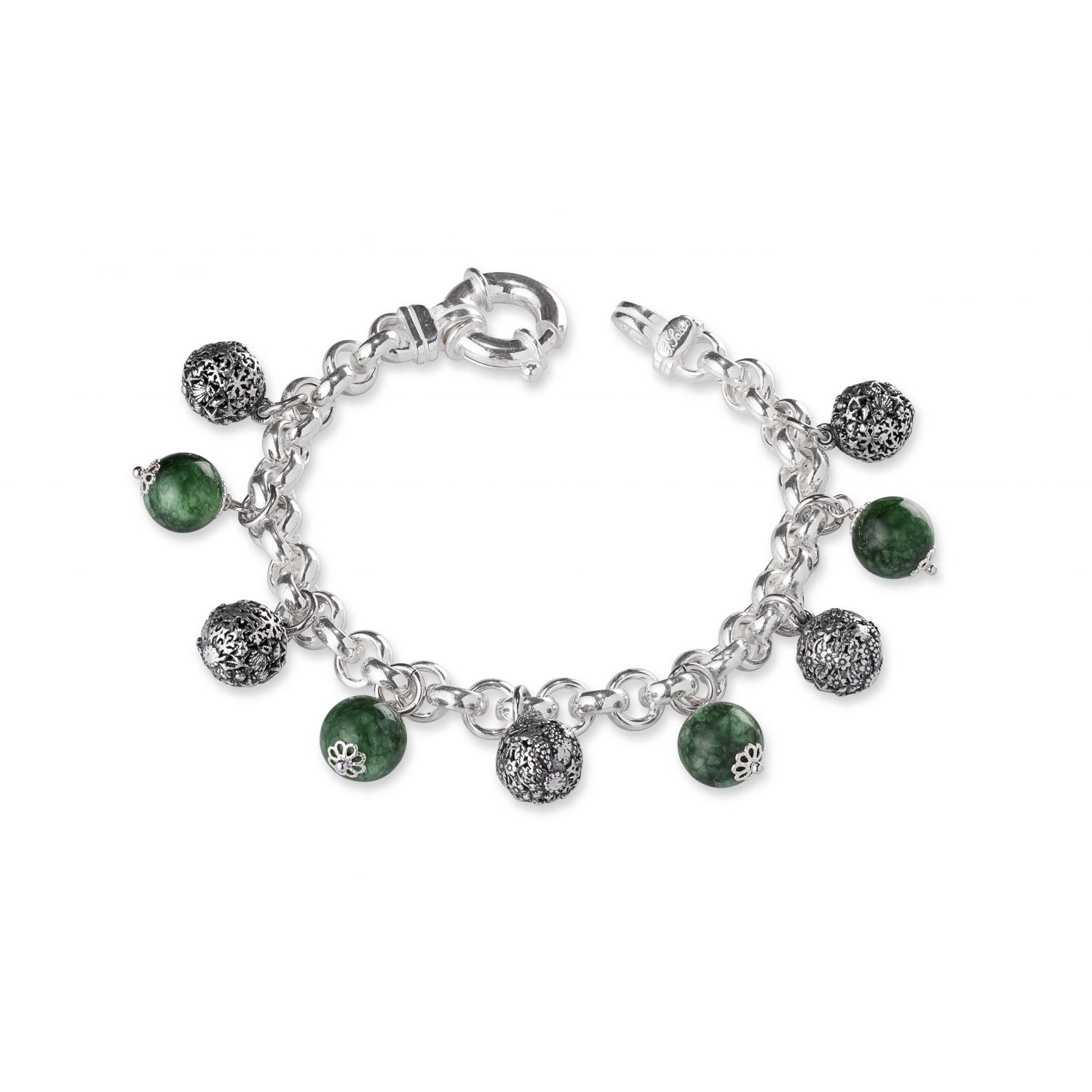 Bracciale donna Gerardo Sacco in argento e giada 28016VE
