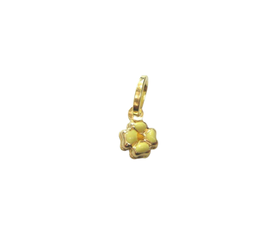 Ciondolo a fiore bambina Damiata Gioielli in oro giallo smaltato 28/102
