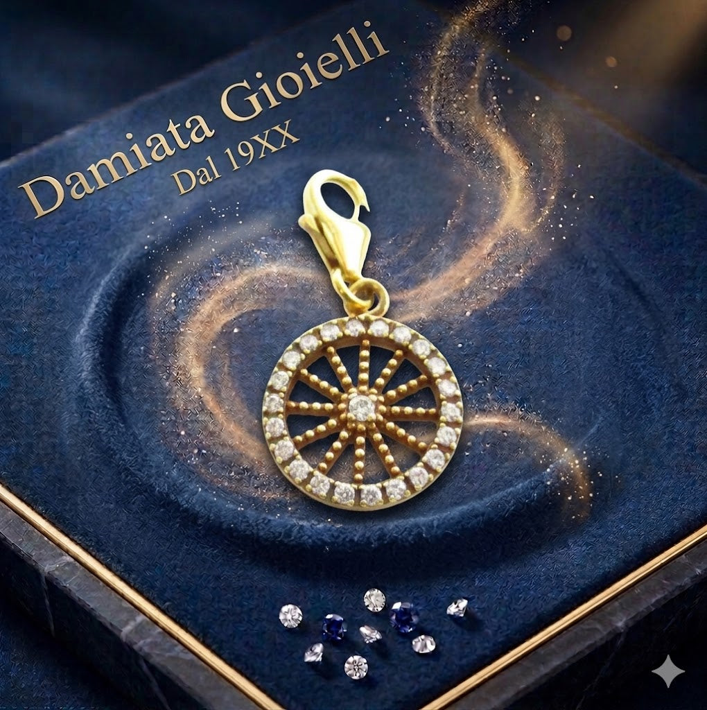 Charm donna Fantasy Coral in argento dorato e zirconi 2959
