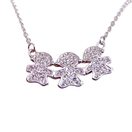 Collana donna Trova Gioielli in argento con zirconi 2963-B