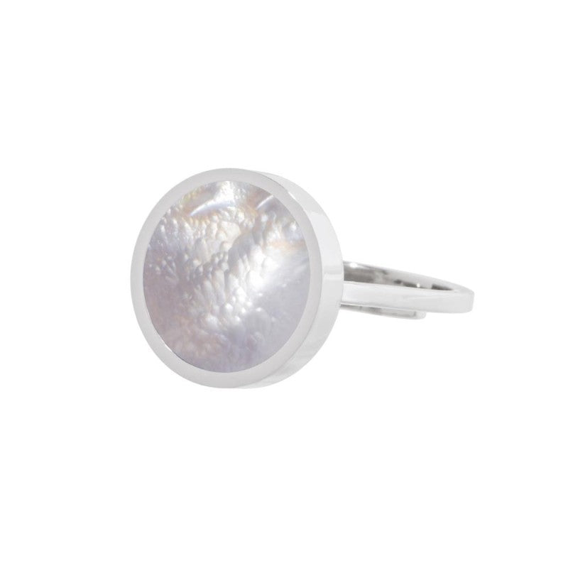 Anello unisex Marlù in acciaio e madreperla 2AN0032-S