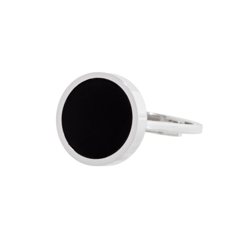 Anello unisex Marlù in acciaio e onice nero 2AN0031-S