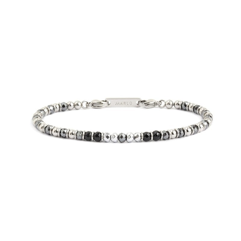 Bracciale unisex Marlù in acciaio, onice e ematite 2BR0078
