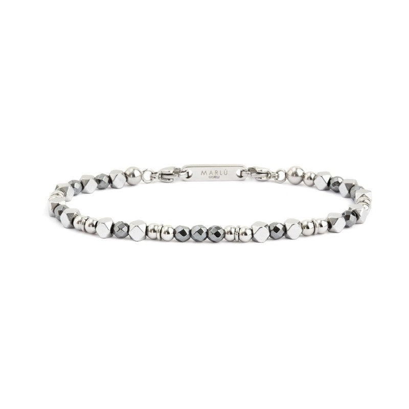 Bracciale catena donna Marlù Be Woman in acciaio e ematite 2BR0079
