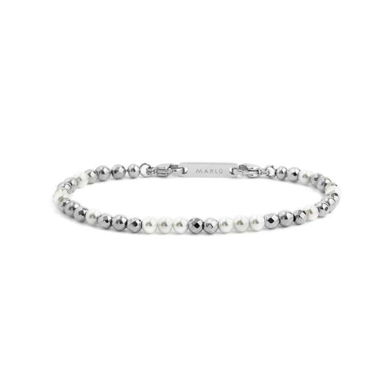 Bracciale donna Marlù Be Woman in acciaio e perle 2BR0081-W