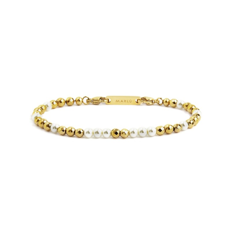 Bracciale donna Marlù Be Woman in acciaio rosè e perle 2BR0081G-W