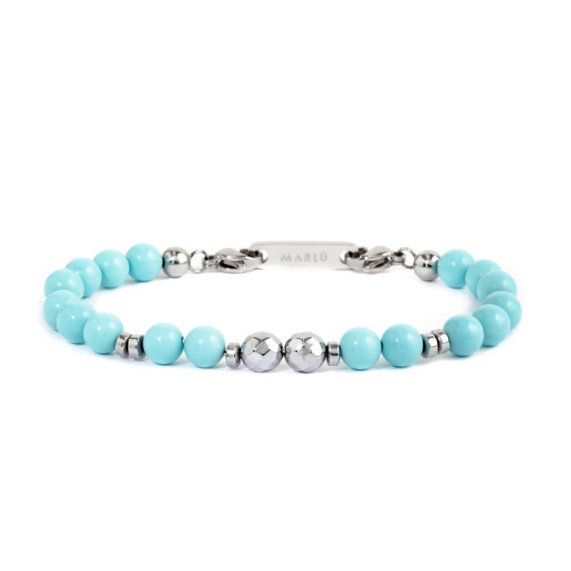 Bracciale donna Marlù in acciaio, sodalite e ematite 2BR0099-T
