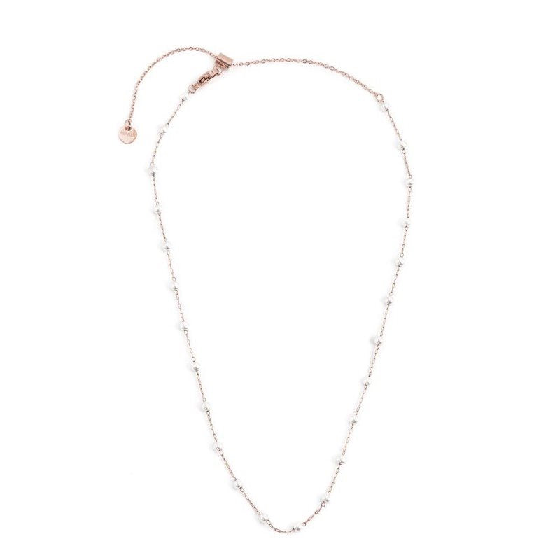 Collana donna Marlù collezione "Be Woman" in acciaio e perline 2CA0031R-W