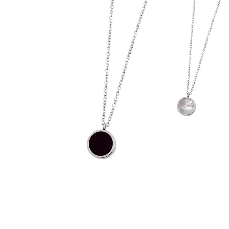 Collana donna Marlù in acciaio, acrilico e madreperla 2CN0044